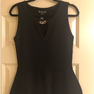 INC Peplum Sleeveless Sweater